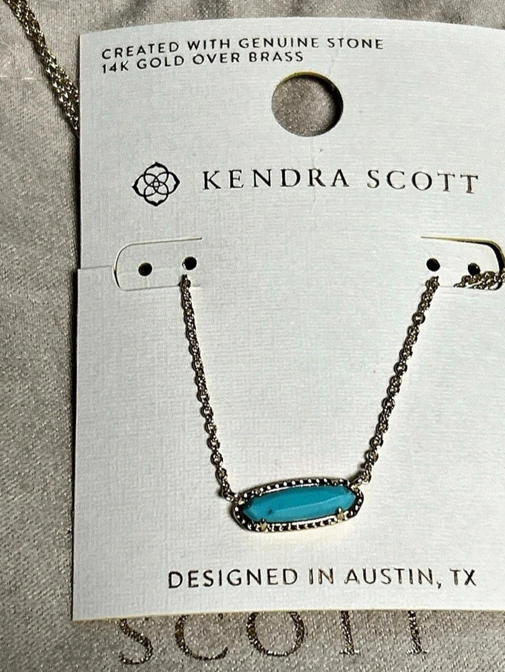 Kendra Scott Elisa Blue Pendant Necklace NWT
